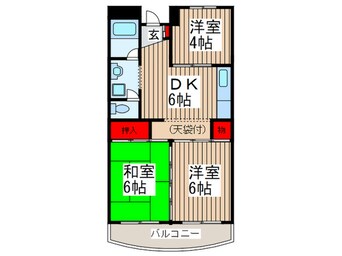 間取図 市川カトレアハイツ松塚