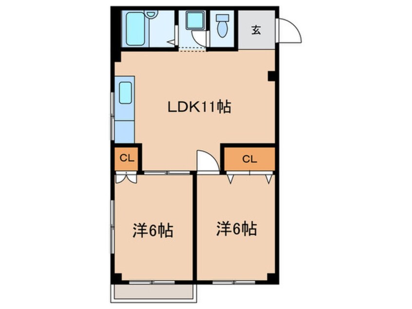 間取図 ﾍﾞﾗ ﾌｼﾞｻﾜ