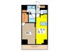 HAMACHO APARTMENTS 1LDKの間取り
