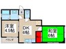 セント・ビル 2DKの間取り