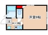 ドエル・ウッズ 1Kの間取り