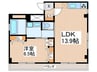 醍醐マンション 1LDKの間取り
