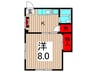 光央ハイツ２ 1Kの間取り