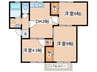 シャトレ－茅ケ崎 3DKの間取り