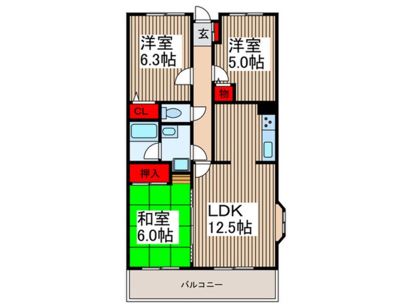 間取図 パストラル東川口