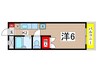 セゾン ドゥー 1Kの間取り