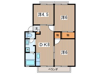 間取図 コ－ポばら