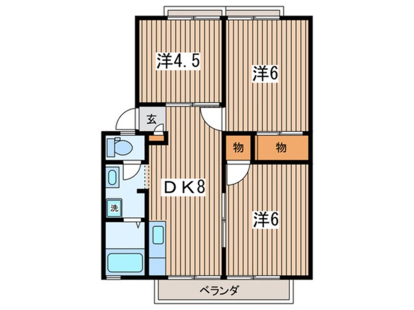 間取図 コ－ポばら