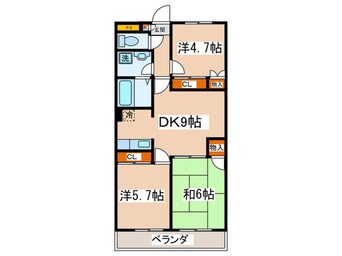 間取図 ボ－ヌンク相模野