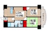 ハイブリッジソシア 2LDKの間取り