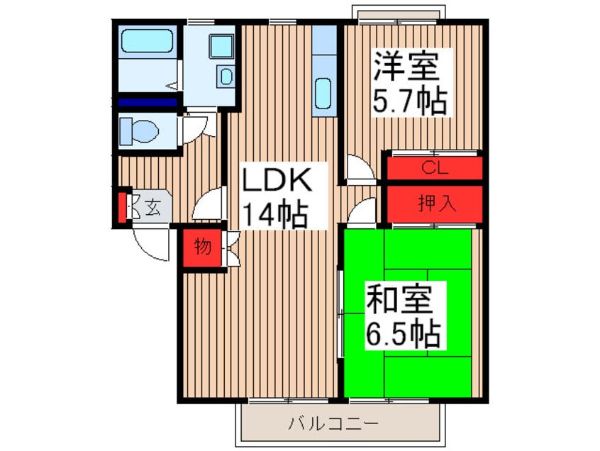 間取図 オルデン･ヴィレッジＢ棟