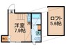 YAGUCHI　RESIDENCE　D棟 1Rの間取り