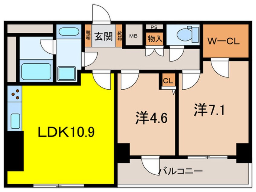 間取図 ﾜﾝﾙｰﾌﾚｼﾞﾃﾞﾝｽ板橋大山