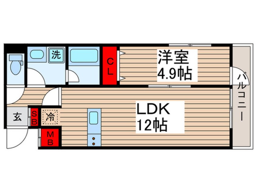 間取図 リーブルファイン谷在家