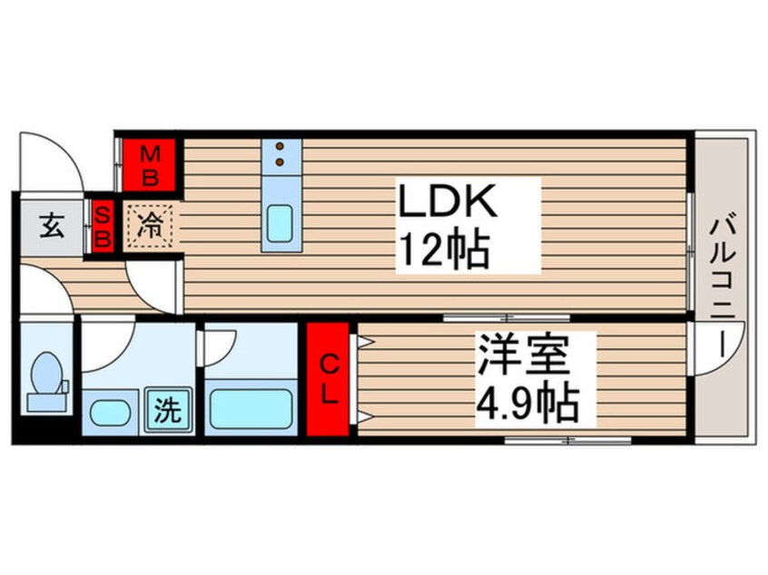 間取図 リーブルファイン谷在家