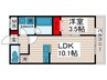 リーブルファイン谷在家 1LDKの間取り