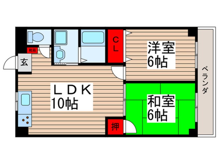 間取図 ＨＡＲＶＥＳＴ貝塚