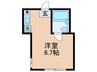 ピ－ナッツハウス 1Rの間取り