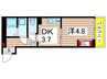 長洲　comfort house 1DKの間取り