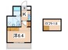 シティハイツ座間 1Kの間取り