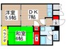 ガーデン欣志ビル 2DKの間取り