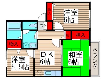 間取図 サニ－ヒル藤吉Ｂ棟