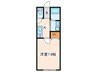 カーム一宮 1Kの間取り