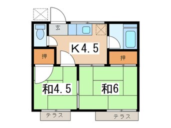 間取図 コーポ森