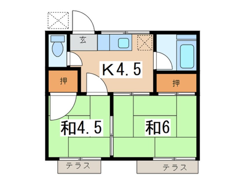 間取図 コーポ森