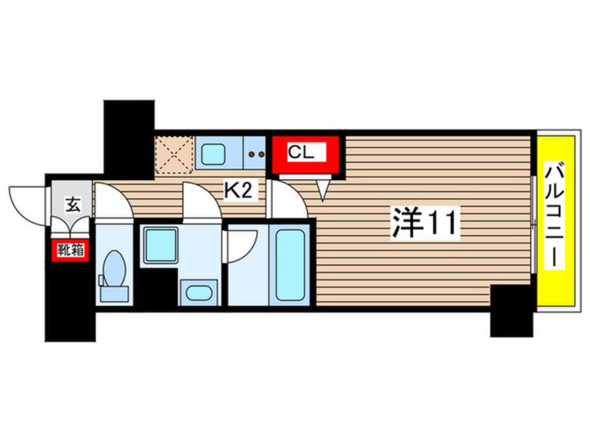 間取図 ｼﾞｪﾉｳﾞｨｱ新横浜ｽｶｲｶﾞｰﾃﾞﾝ(607)