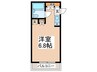 ウエスト明豊 1Rの間取り