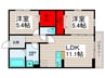 Precious　Ⅱ 2LDKの間取り