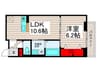 Precious　Ⅱ 1LDKの間取り