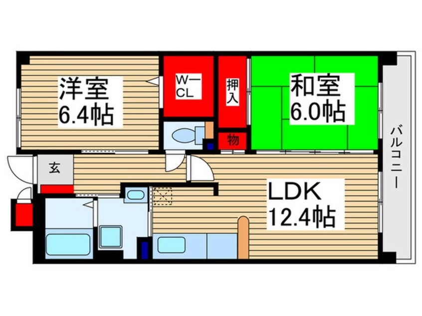 間取図 エ－コ－・カミキⅠ