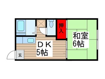 間取図 サンライズアパ－トメントＤ