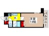 エマーレ行徳 1Kの間取り