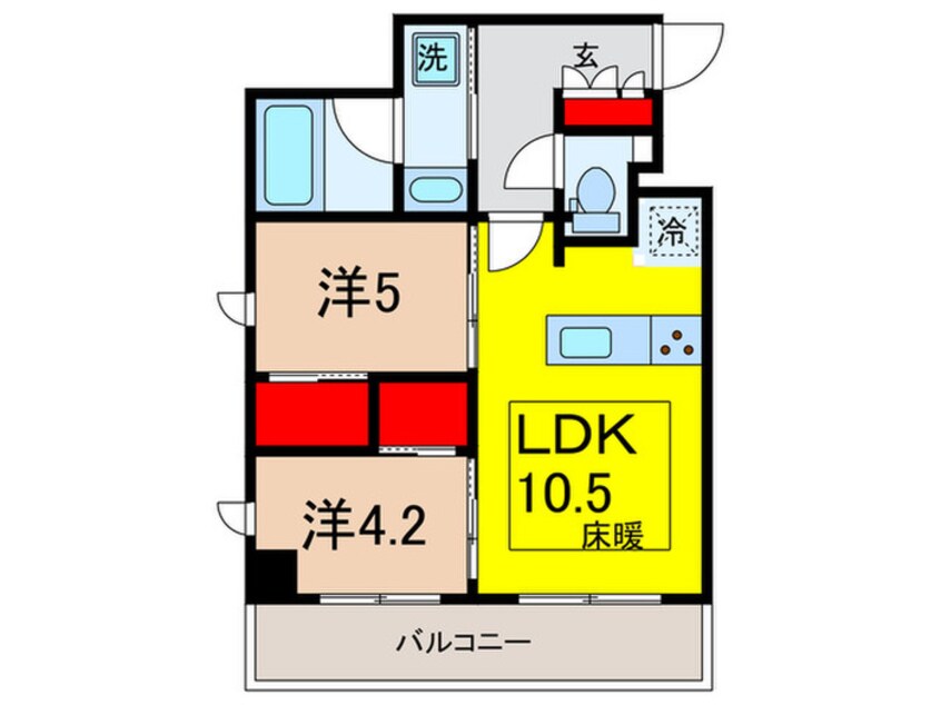 間取図 ルフォンプログレ神田ﾌﾟﾚﾐｱ