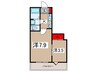 上小町ルピア 2Kの間取り