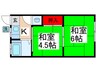 寿荘 2Kの間取り