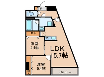 間取図 Ｔｅｒｒａｃｅ　Ｔｈｅ　本郷