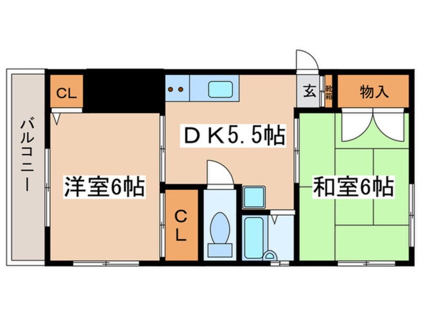 間取図 久月コ－ポ