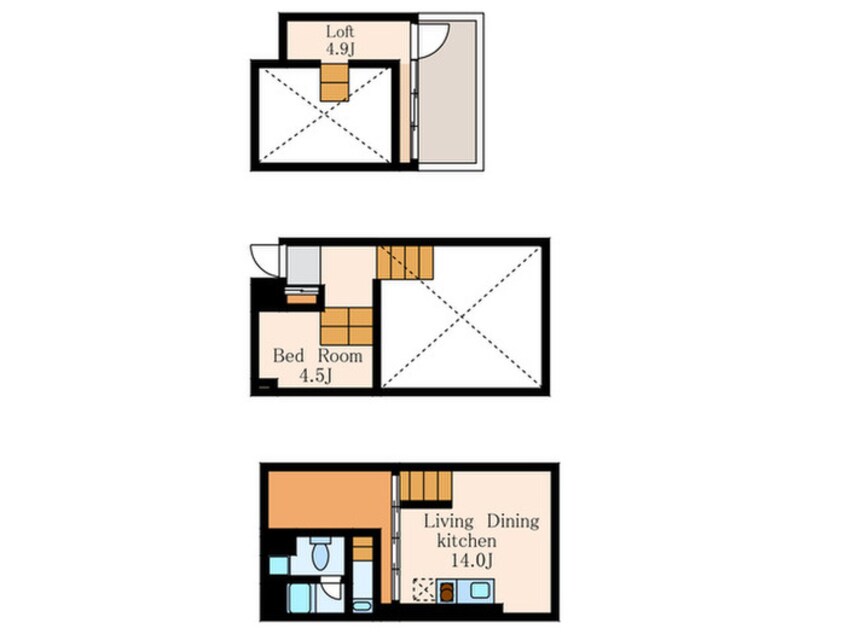 間取図 南麻布スキップフラット