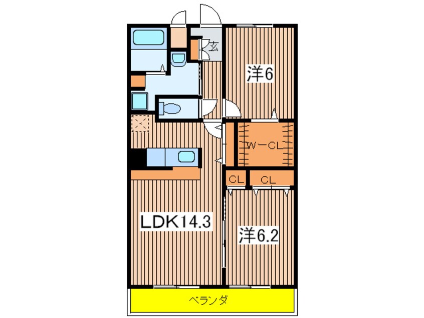 間取図 ＷＥＳＴＨＩＬＬ　Ⅰ