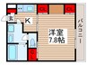 パープルヒルⅡ 1Kの間取り