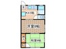 イワタハイツ 2Kの間取り