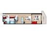 WORVE東京木場 1DKの間取り