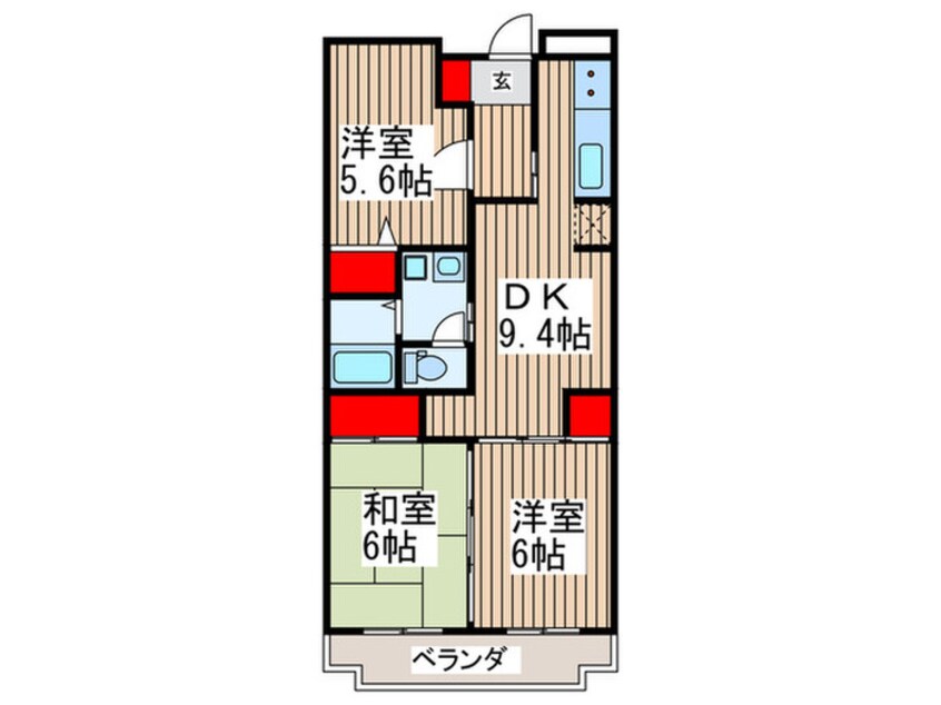 間取図 アム－ル千間台