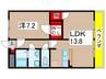 アム－ル憩 1LDKの間取り