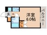 トップ金町 1Kの間取り