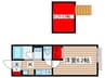 メープルパークサイド 1Kの間取り